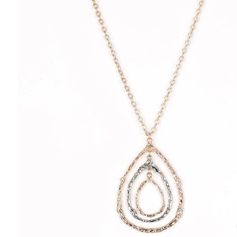 Silver Rose Gold Necklace